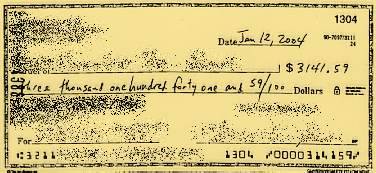 pi cheque