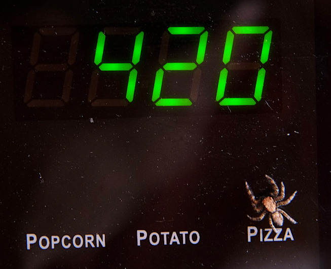 microwave with spider