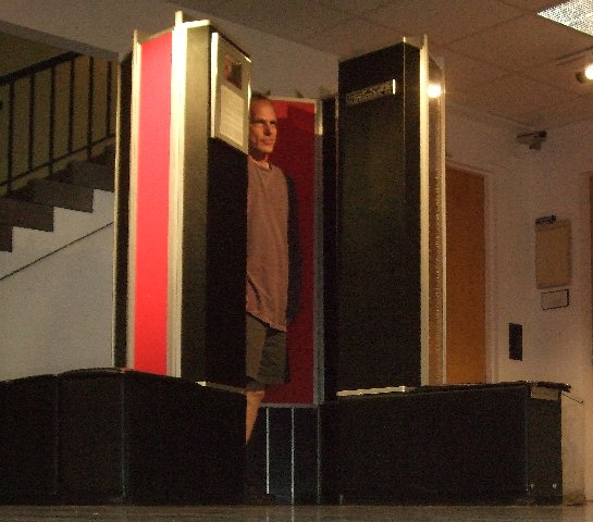 decommisioned Cray-1, NCAR basement, self timer, camera on floor