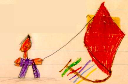 person flying kite